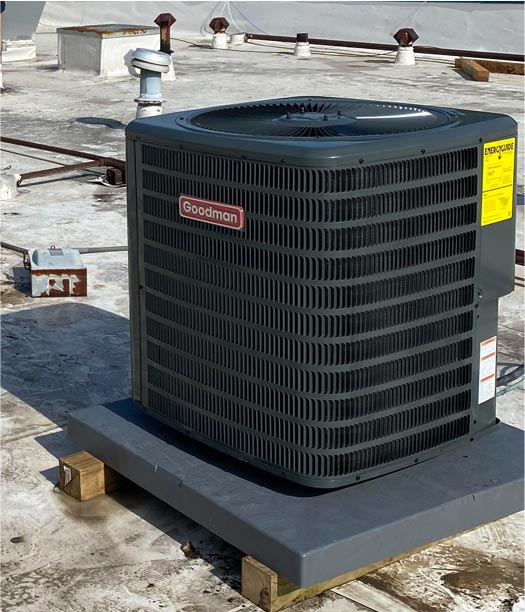 Commercial HVAC rooftop condenser unit